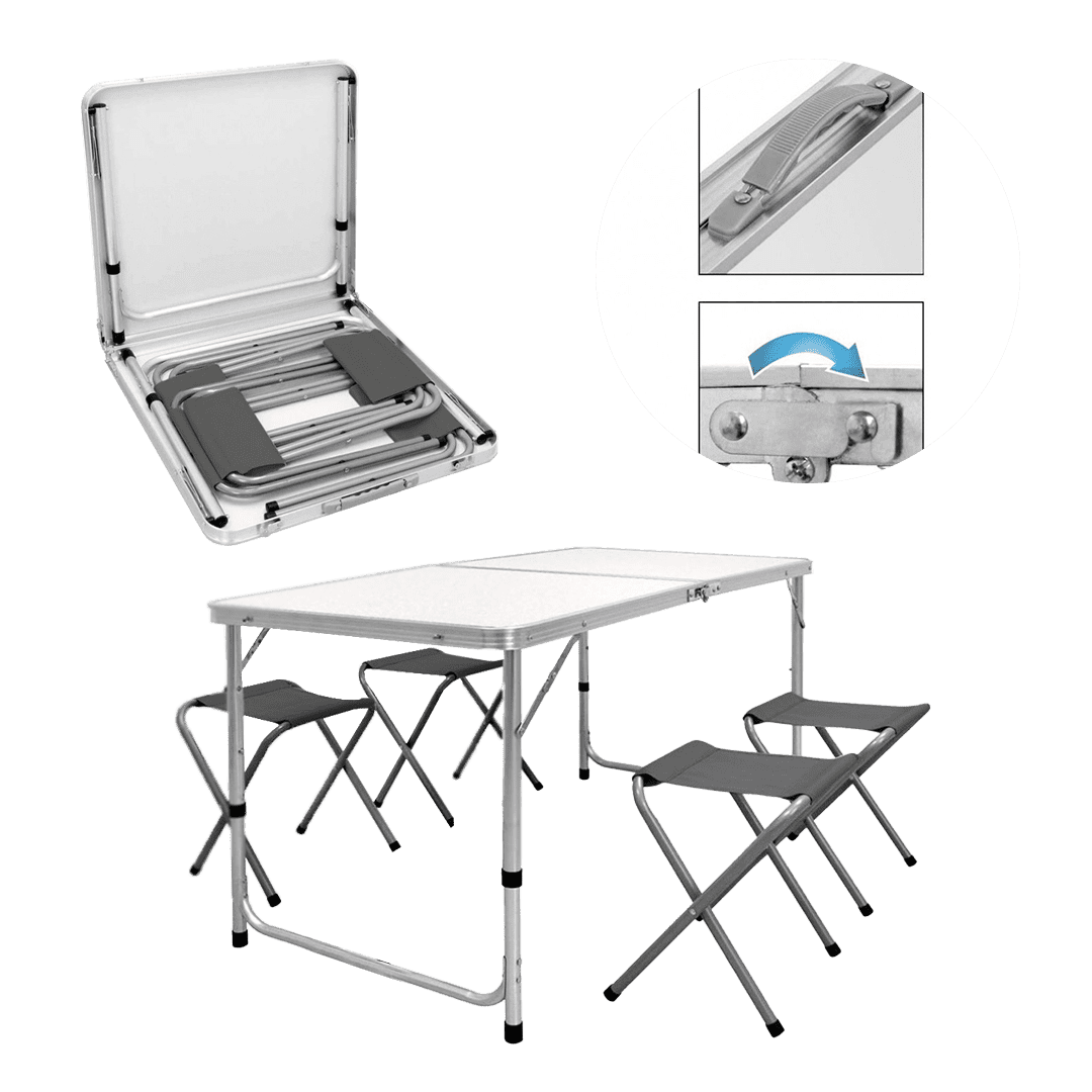Set Tavolo E 4 Sgabelli 