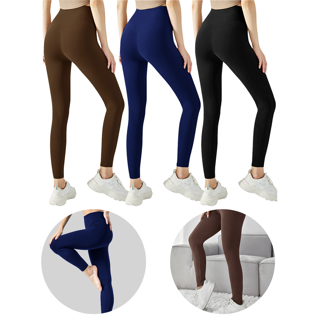 Leggings Vita Alta Donna IDA - set 3 Pezzi